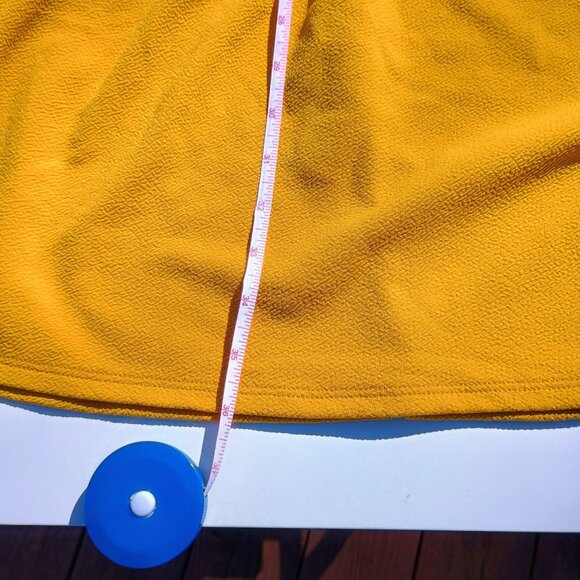 LuLaRoe Amelia Dress Blue Yellow Colorblock Snow White Halloween Disneybnd Sz M - Picture 4 of 5